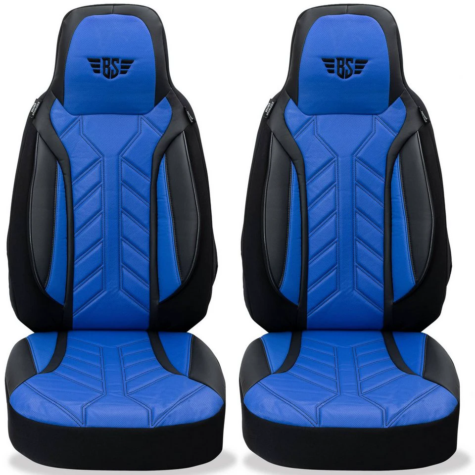 BREMER SITZBEZÜGE Autositzbezug Adria Coral Compact DPL506 Set 2-tlg. Schwarz/Blau Fahrer Beifahrer