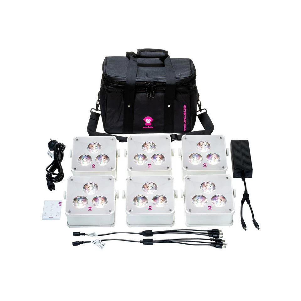 Ape Labs ApeLight Maxi V2 Tourpack 6 Softbag Creme-Weiß Akkubetrieb