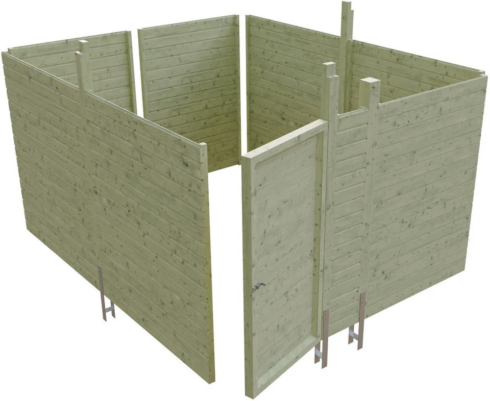 Skanholz Carport-Geräteraum Abstellraum C4 378x317 cm Profilschalung