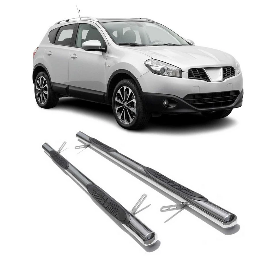 OMAC Schwellerrohre für Nissan Qashqai +2 NJ10 2008-14 Edelstahl 2-tlg.