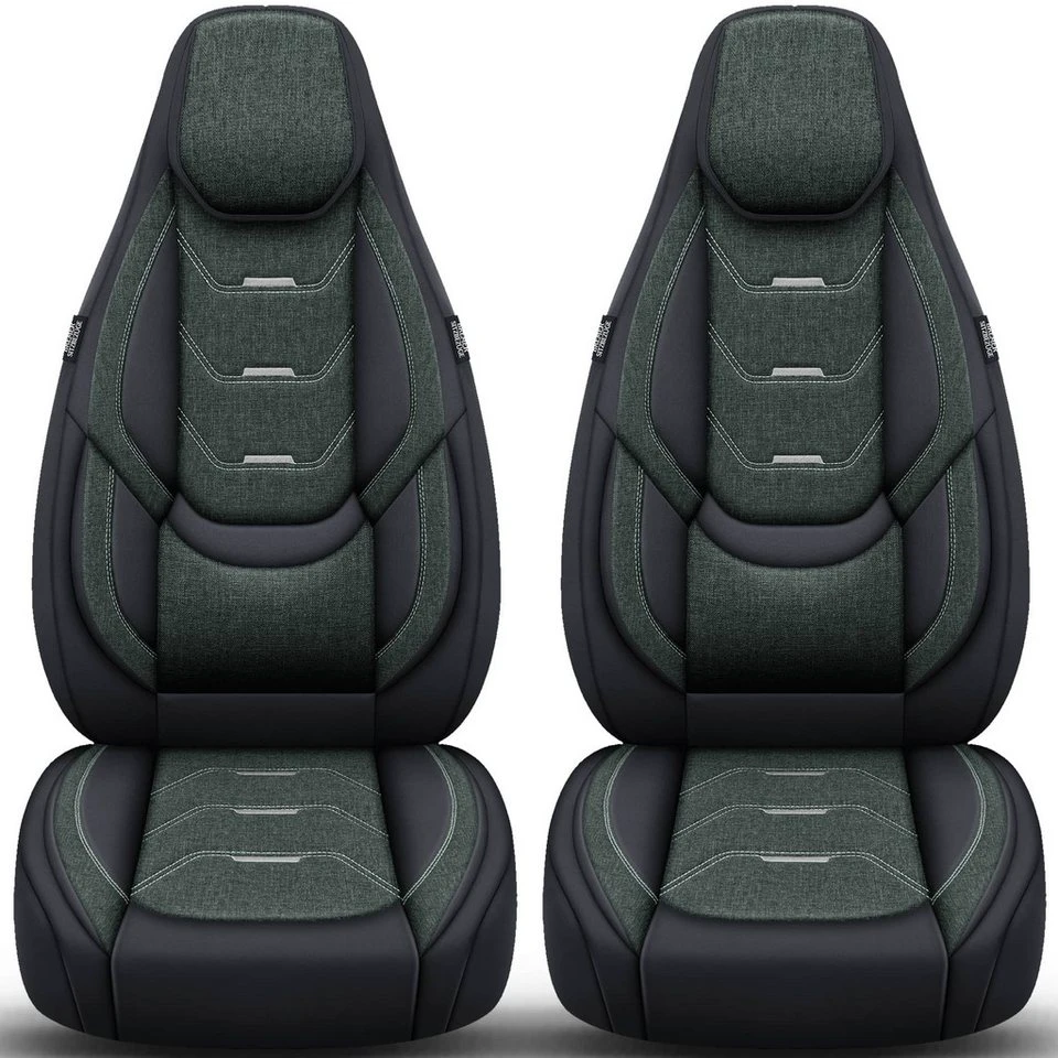 BREMER SITZBEZÜGE Autositzbezug Adria Matrix Supreme H13 Set 2-tlg. Schwarz Olivgrün
