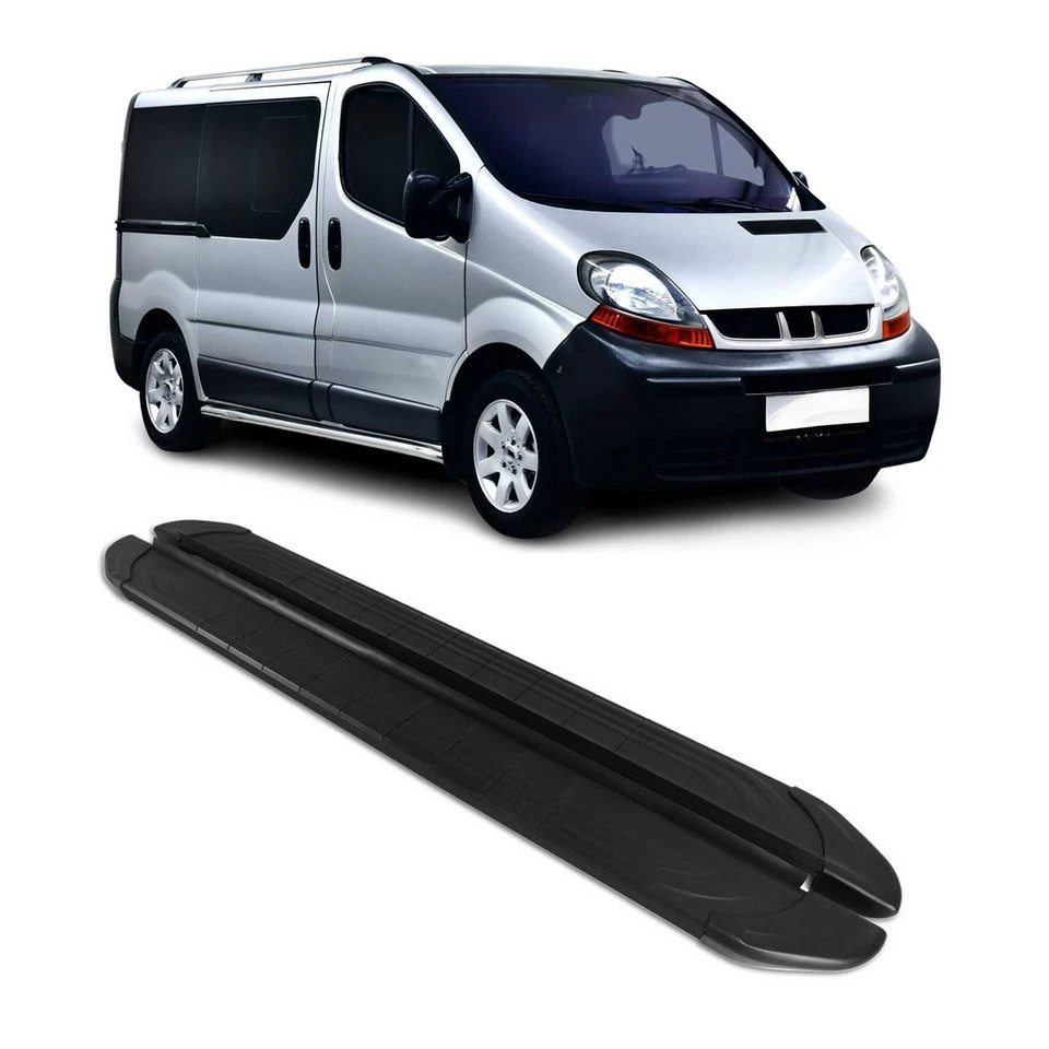 OMAC Trittbretter Renault Trafic 2001-2014 L1 Aluminium 2-tlg. rutschfest