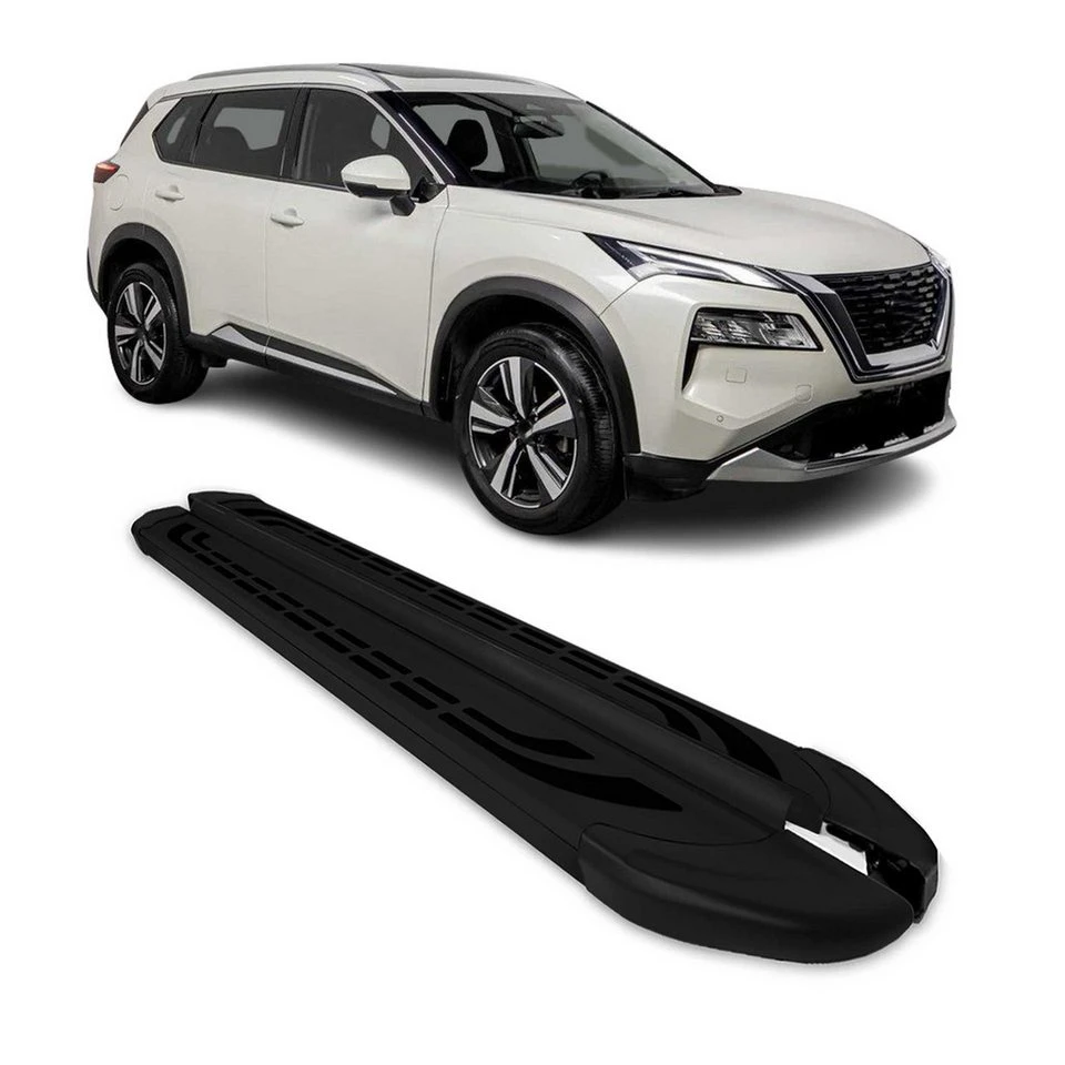 OMAC Aluminium Trittbretter 2021-2025 Nissan X-Trail 2-tlg. rutschfest