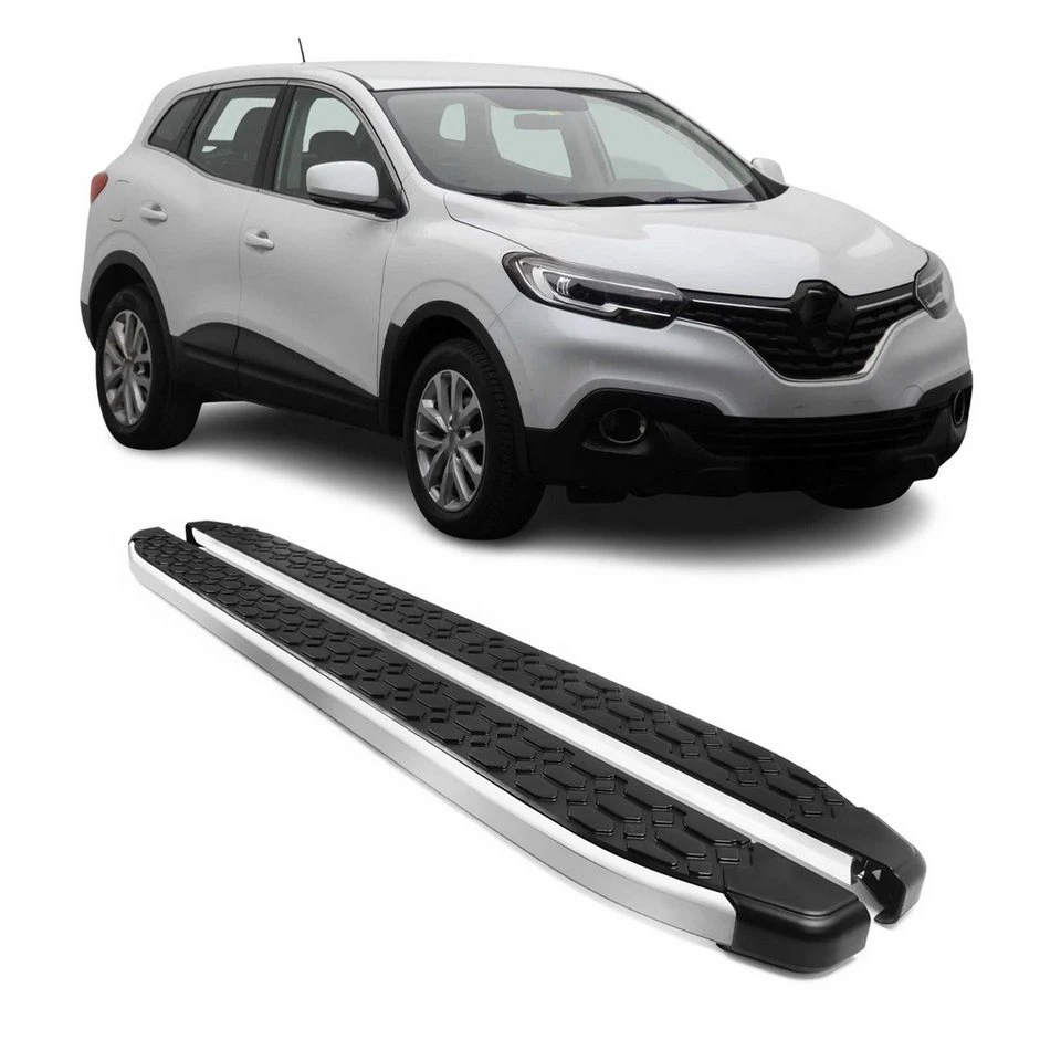 OMAC Aluminium Trittbretter Renault Kadjar 2015-2022 Silber 2x fahrzeugspezifisch rutschfest