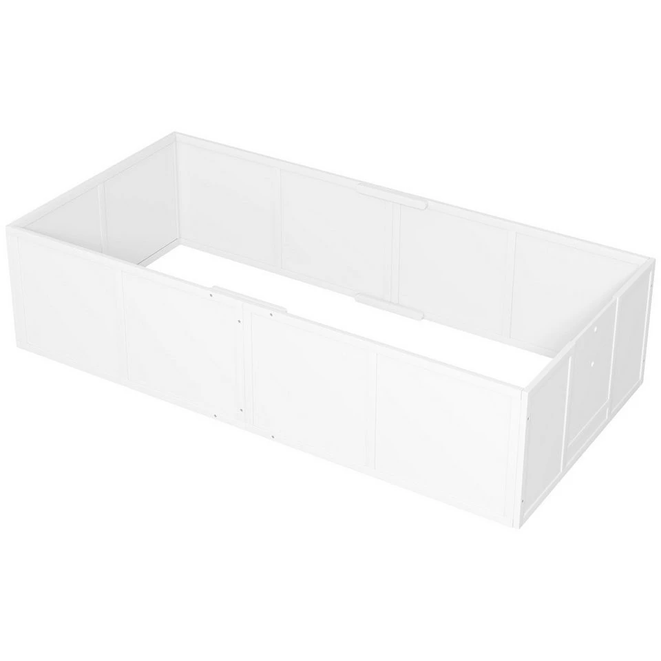 furnicato Hunde-Wurfbox verstellbar 196x96x48 cm Weiß
