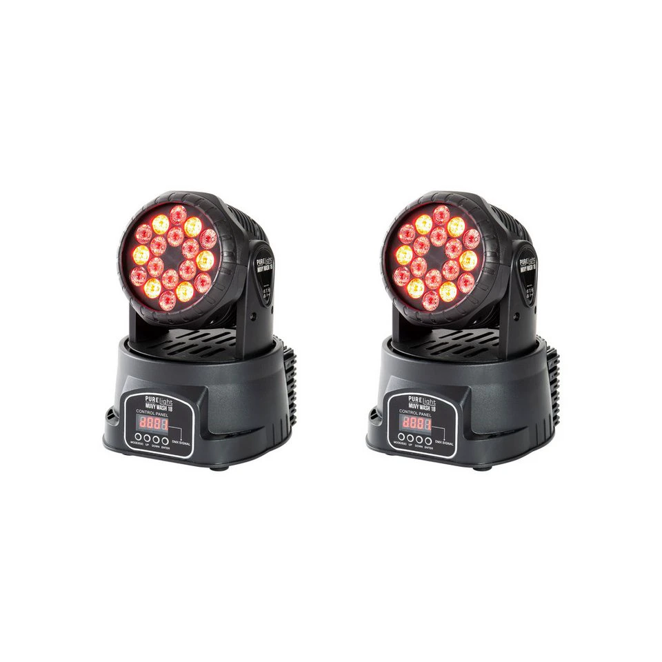 PURElight MUVY Wash18 Duo LED RGB Wash Head Set 60W 9 DMX Kanäle
