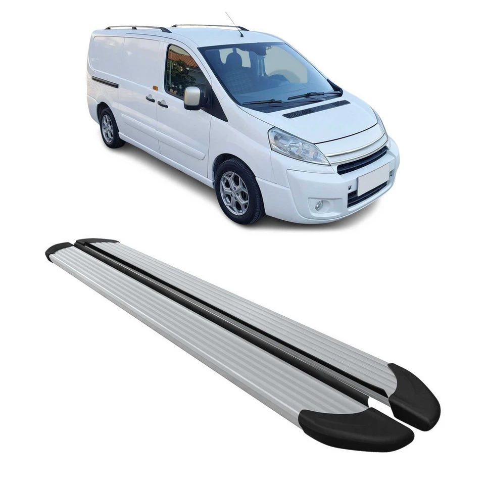 OMAC Trittbretter Citroen Jumpy 2006-2016 Aluminium L2 2-tlg. rutschfest