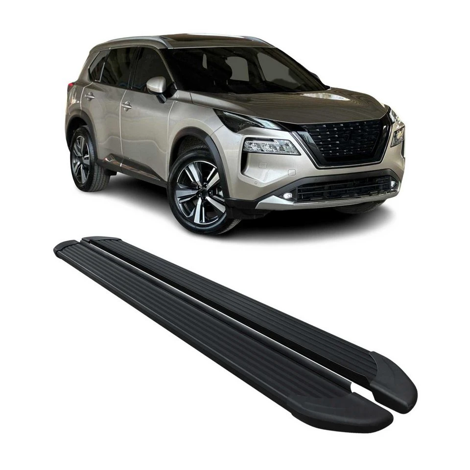 OMAC Trittbretter 2021-2025 Nissan X-Trail Aluminium 2-tlg. rutschfest