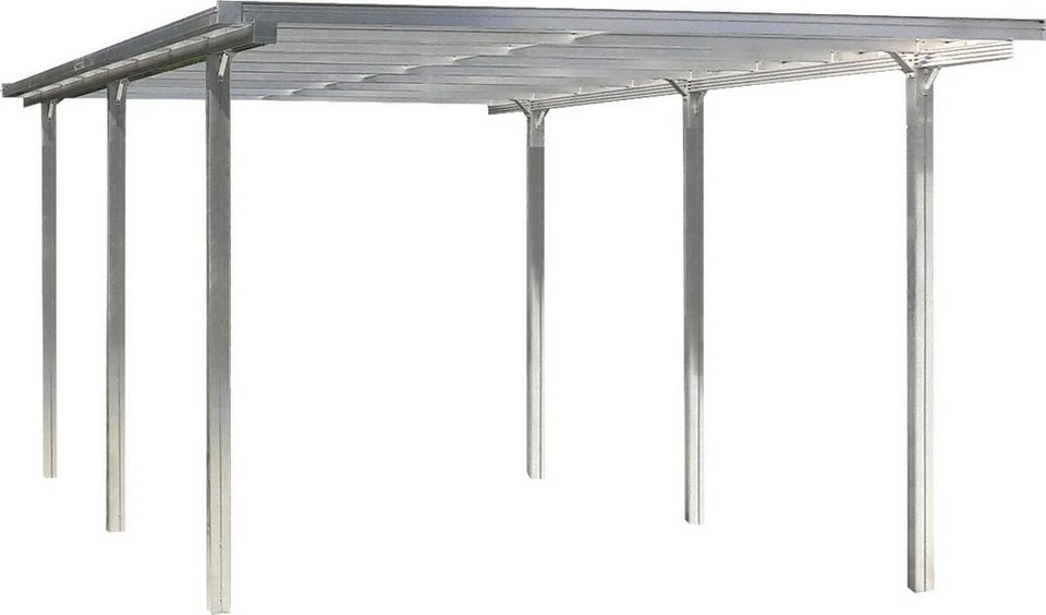 Beckmann Einzelcarport CPTA 311x496 cm mit 210 cm Einfahrtshöhe aus Aluminium
