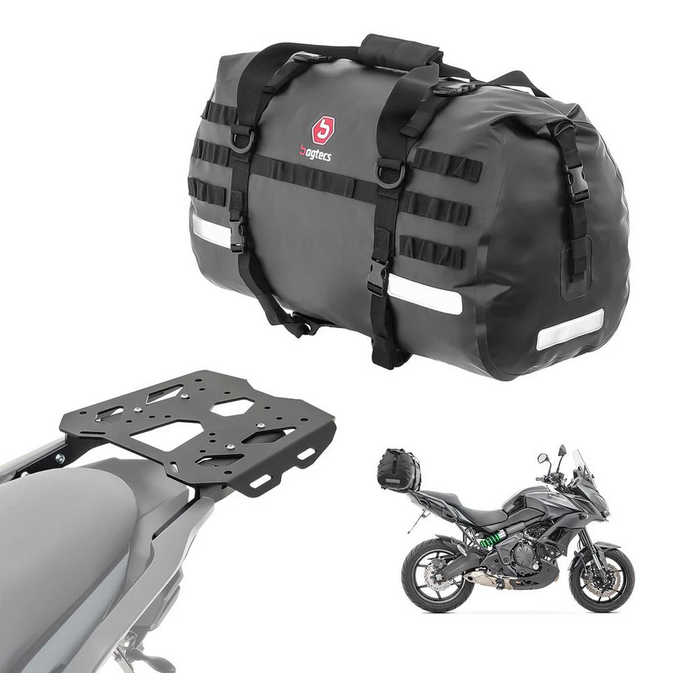 Bagtecs Topcase Set Gepäckbrücke Hecktasche Kawasaki Versys 650 14-25 XB50