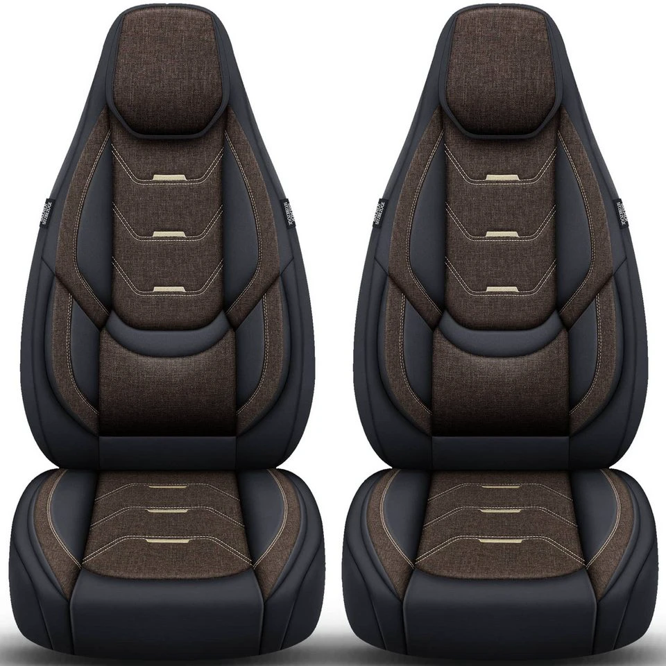 BREMER SITZBEZÜGE Autositzbezug Adria Coral Supreme H12 Set 2-tlg. Schwarz/Braun Fahrer Beifahrer