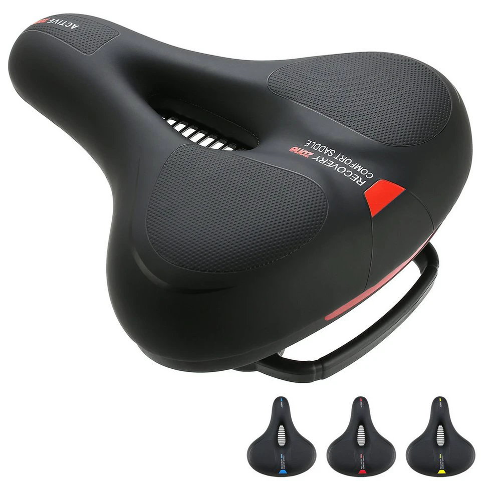 Refined Living Fahrradsattel Memory Foam Gel wasserdicht atmungsaktiv mit Reflektor