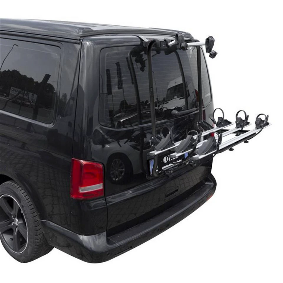 OMAC Heckfahrradträger für Anhängerkupplung E Bike 3 Fahrräder VW T5 abnehmbar faltbar