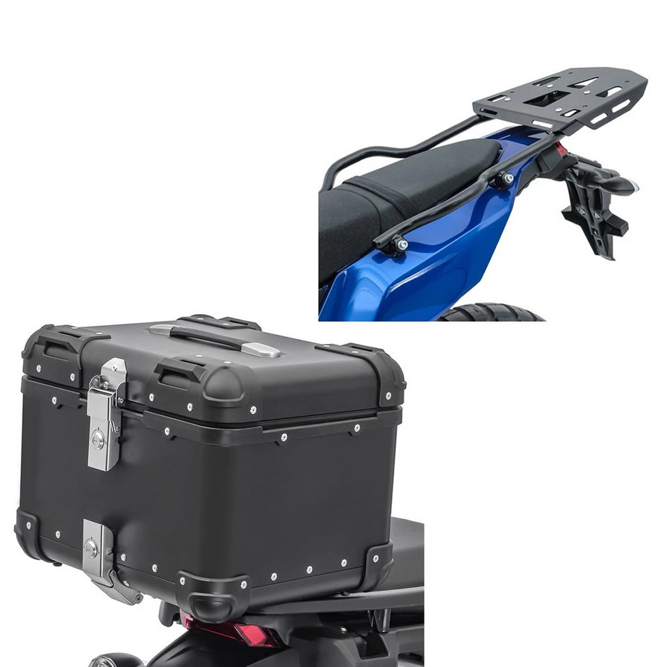 Bagtecs Topcase Set XS45 Alu 45 Liter mit Gepäckträger Yamaha Tenere 700 Rally 19-25 schwarz