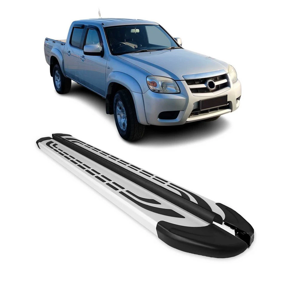 OMAC Aluminium Trittbretter Mazda BT-50 DoubleCab 2006-2012 Grau 2-tlg.