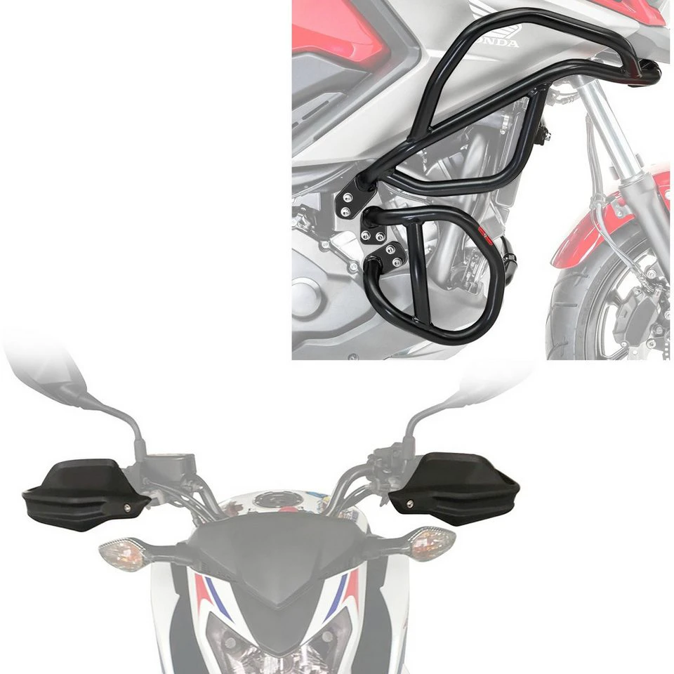 Motoguard Motor-Schutzhülle Handprotektoren + Sturzbügel Set passend für Honda NC 750 X / 700 X 12