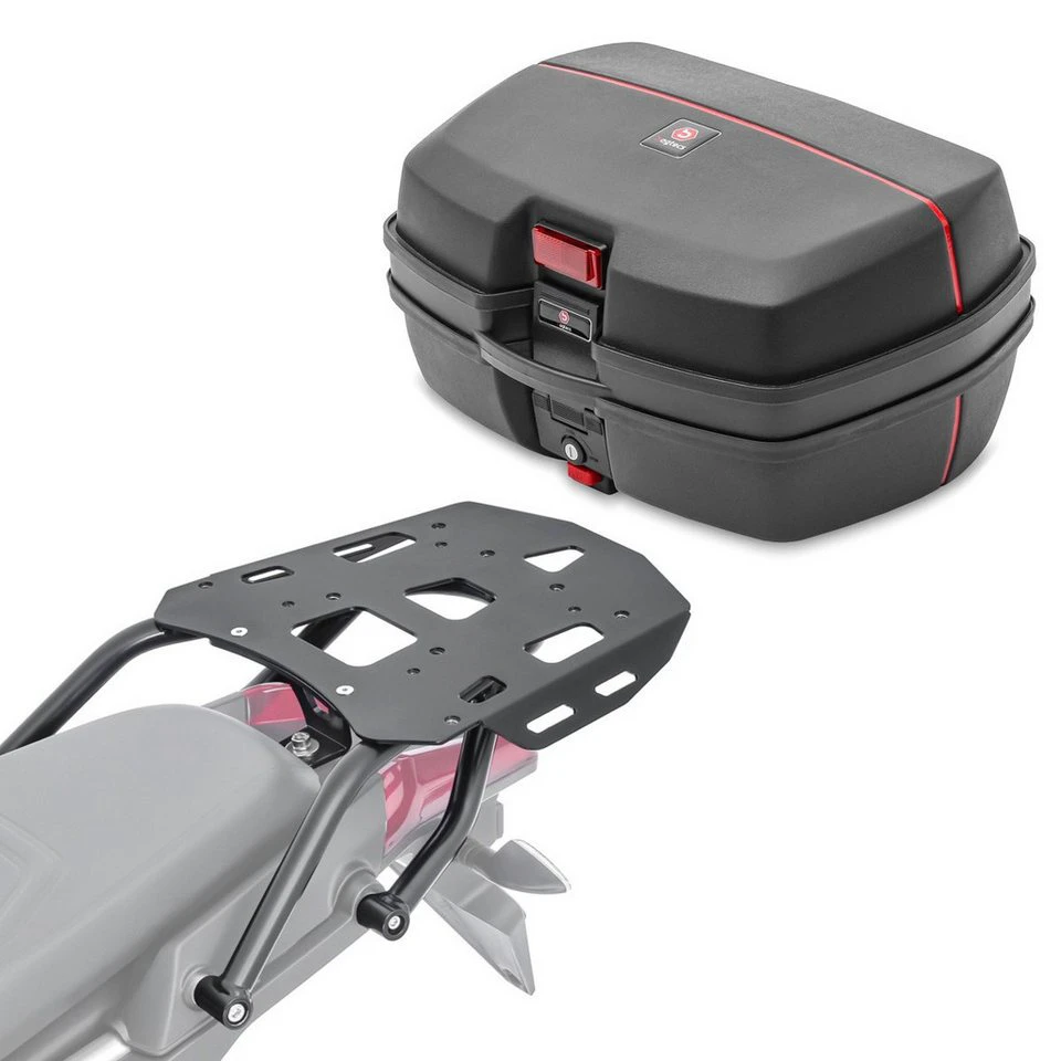 Bagtecs Topcase Set TB8 45L für Aprilia Tuareg 660 22-25 mit Träger