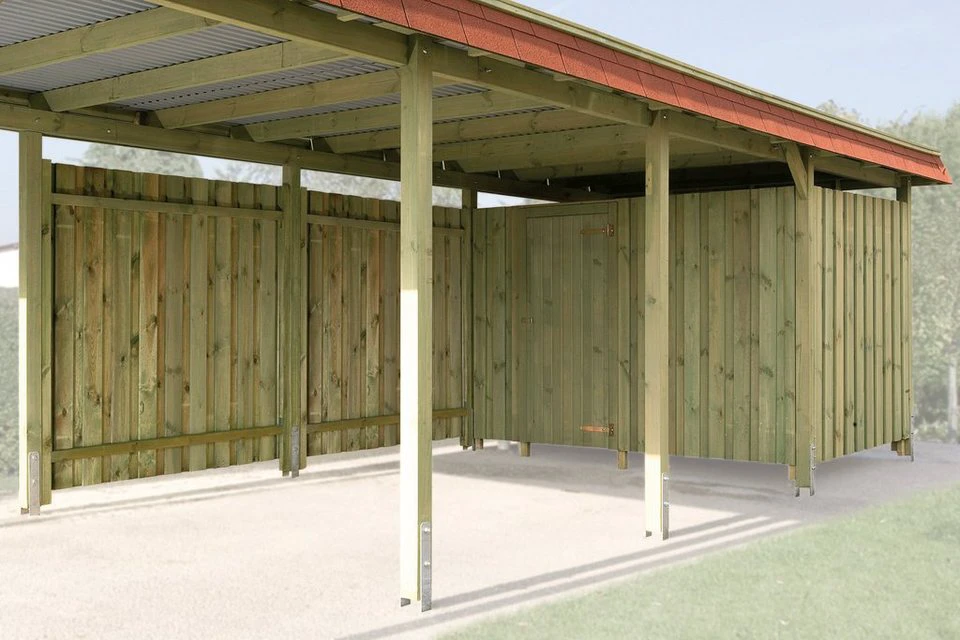 weka Carport-Geräteraum 288 x 199 cm für Carport »Gr. 2« und »Gr. 3«
