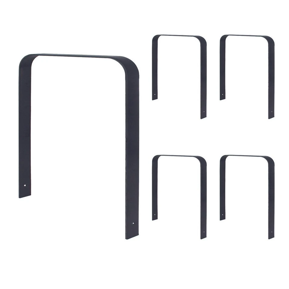 TRUTZHOLM Fahrradanlehnbügel 5x 115 x 76 cm Flachstahl 12 mm pulverbeschichtet
