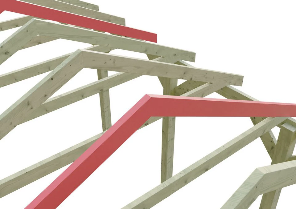 SKAN HOLZ Carport-Stützelement Schneelasterhöhung für Wallgau 620 x 600 cm 1,9 kN/m²