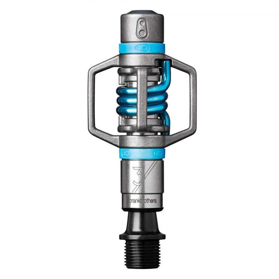 crankbrothers Eggbeater 3 Klick-Pedal MTB Edelstahl silver-electric blue