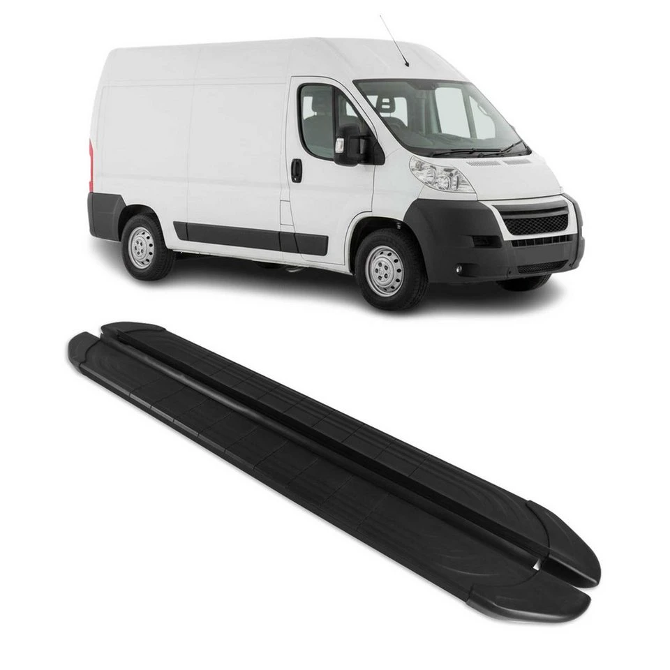 OMAC Trittbretter Citroen Jumper L2 2006-2025 Aluminium 2-tlg. rutschfest