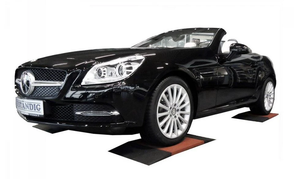 RO-FLEX Reifenschoner Set Classic schwarz Gummigranulat Auffahrrampe Reifenbett Reifenwiege