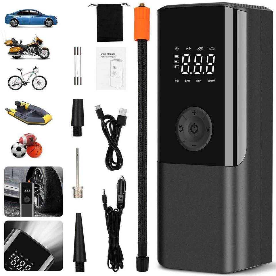 LETGOSPT Akku-Luftpumpe CZY3690 150 PSI mit Digitaldisplay USB-C