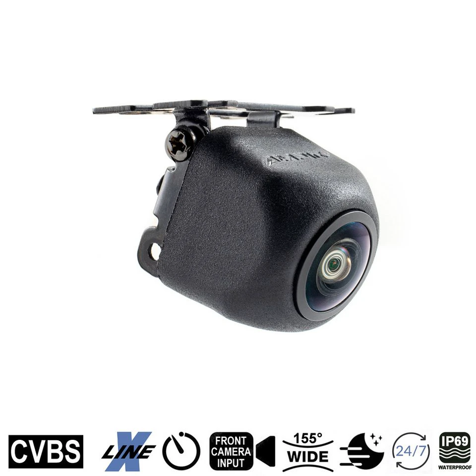 Ampire KCX802 Rückfahrkamera Miniatur Weitwinkel-Unterbaukamera IP69K mit 8 m Kabel