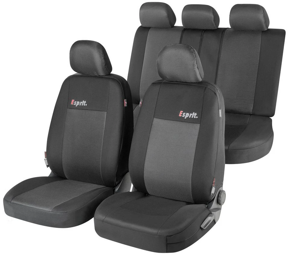 WALSER Autositzbezug Premium Esprit 17-tlg. 2 Vordersitzbezüge 1 Rücksitzbezug 8tlg. 5 Kopfstützenbezüge