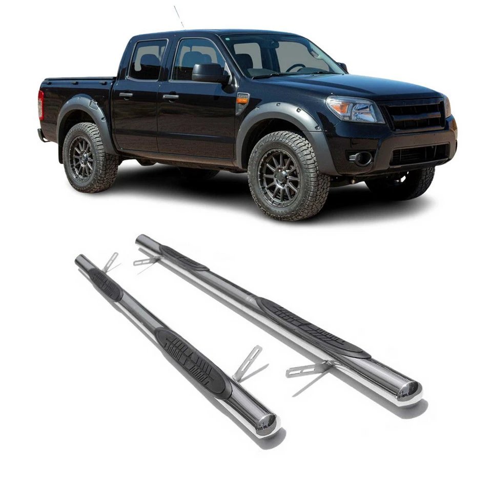 OMAC Trittbretter Ford Ranger Double Cab 2007-12 Edelstahl 2-tlg.