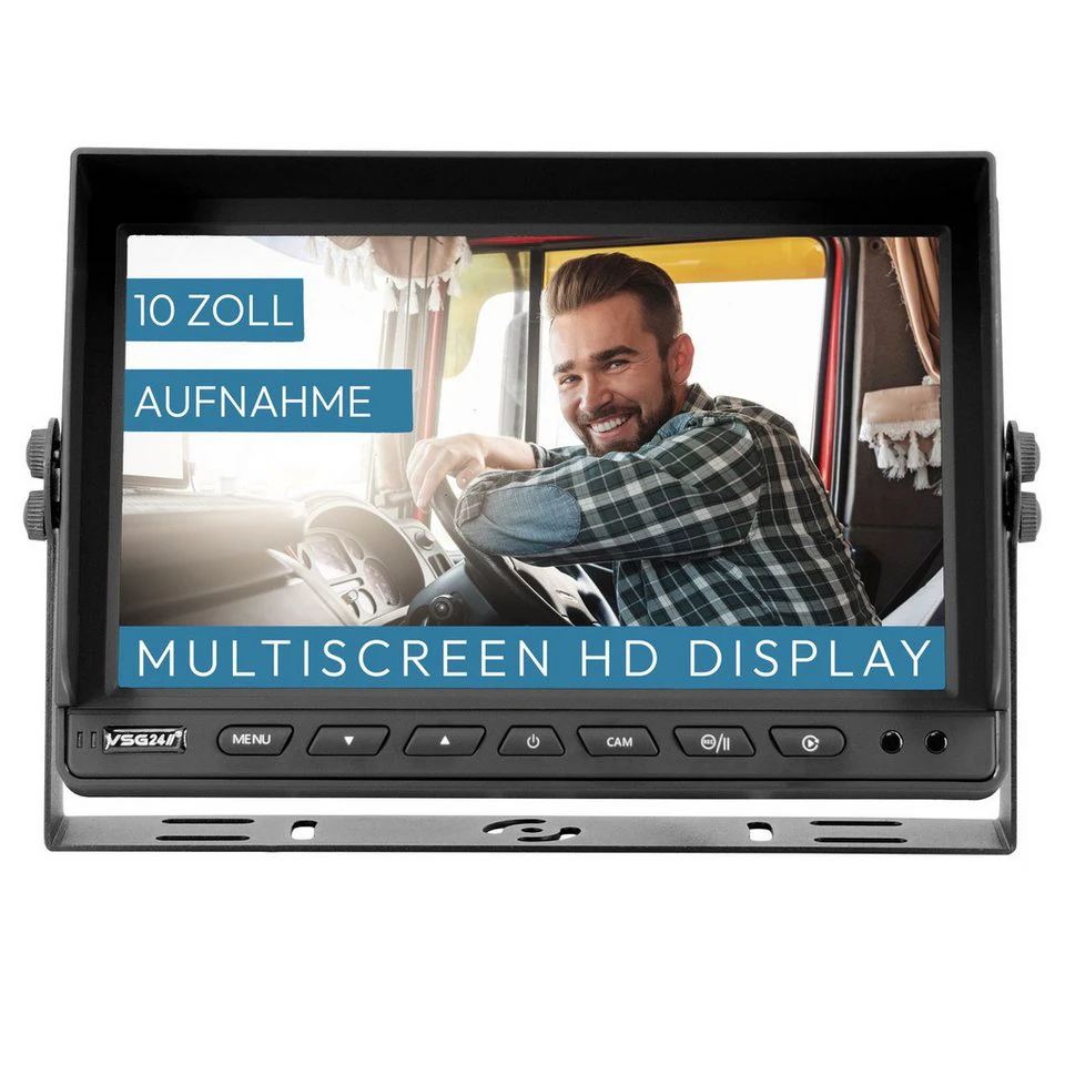 VSG24 MULTISCREEN XL HD RM-13165 10 Zoll Rückfahrmonitor 8CAM