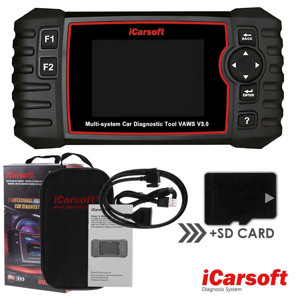 iCarsoft VAWS V3.0 OBD2-Diagnosegerät für VW Audi Seat Skoda inkl. Updates