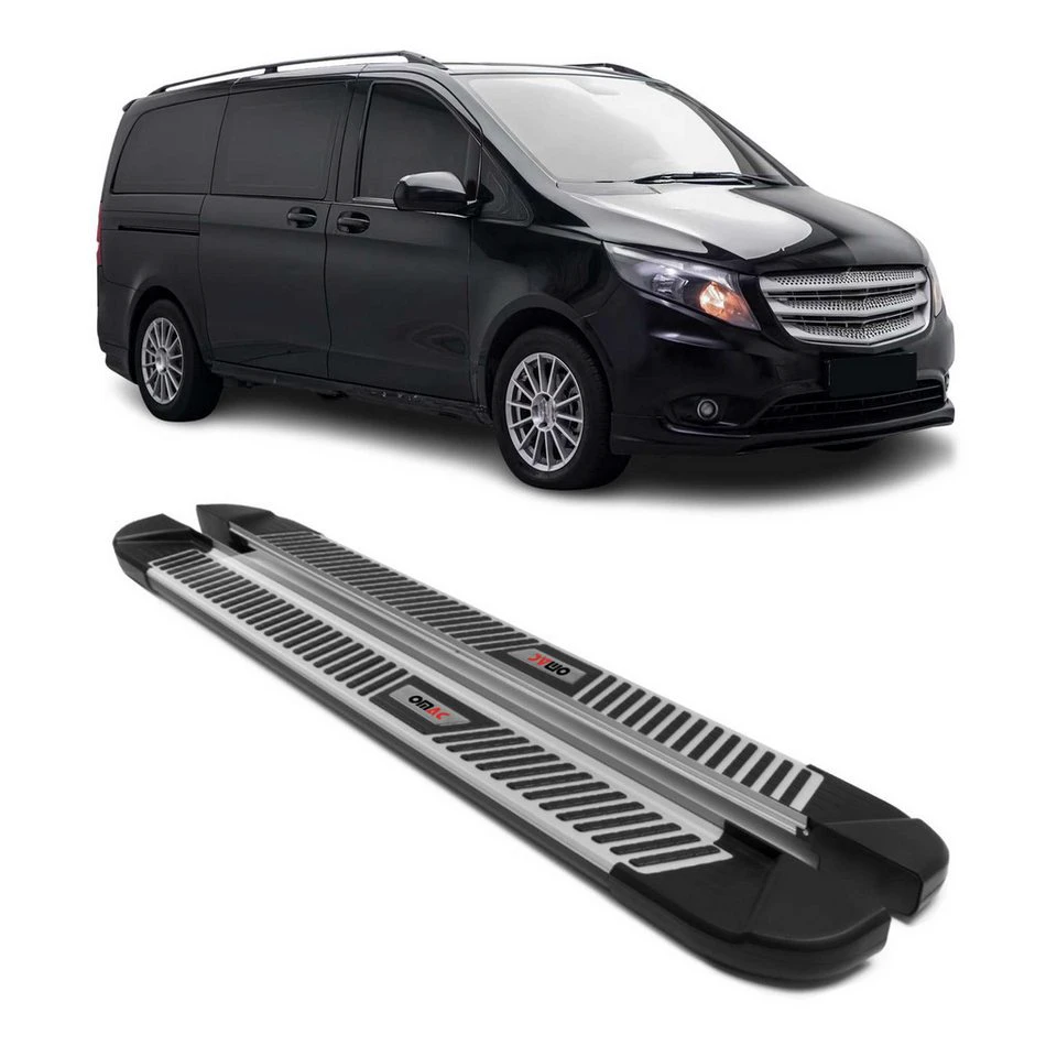 OMAC Kfz-Schmutzfänger Seitenbretter Mercedes Vito W447 2014-2025 L1 L2 Alu 2-tlg.