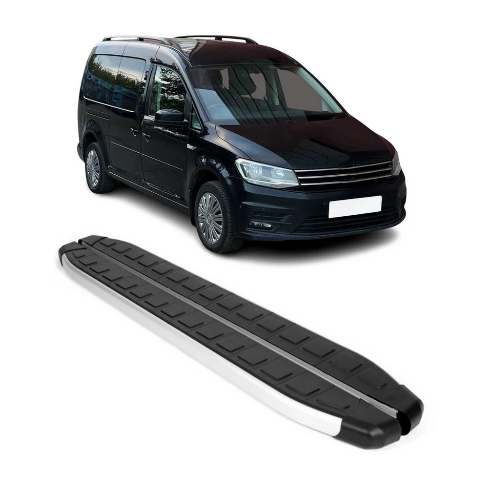 OMAC Trittbretter VW Caddy Maxi 2003-2020 Aluminium 2-teilig rutschfest