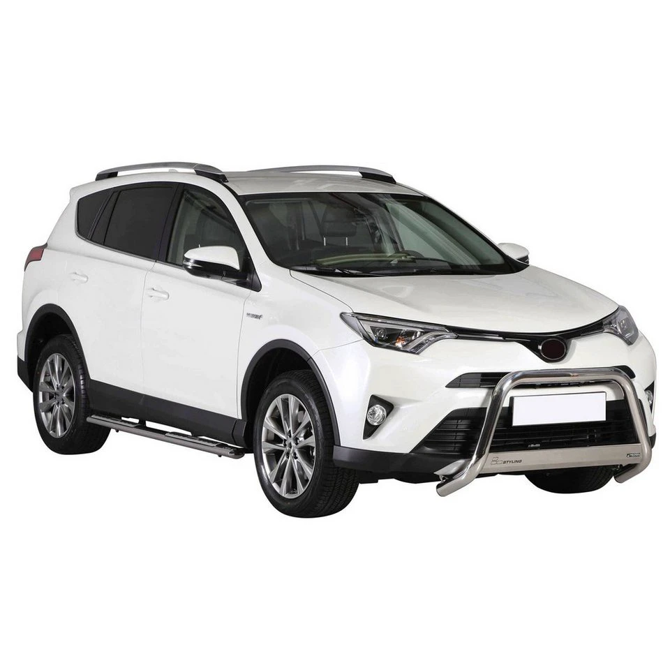 OMAC Trittbretter Toyota RAV4 2013-2018 Edelstahl AISI 304 2-tlg. Silber fahrzeugspezifisch