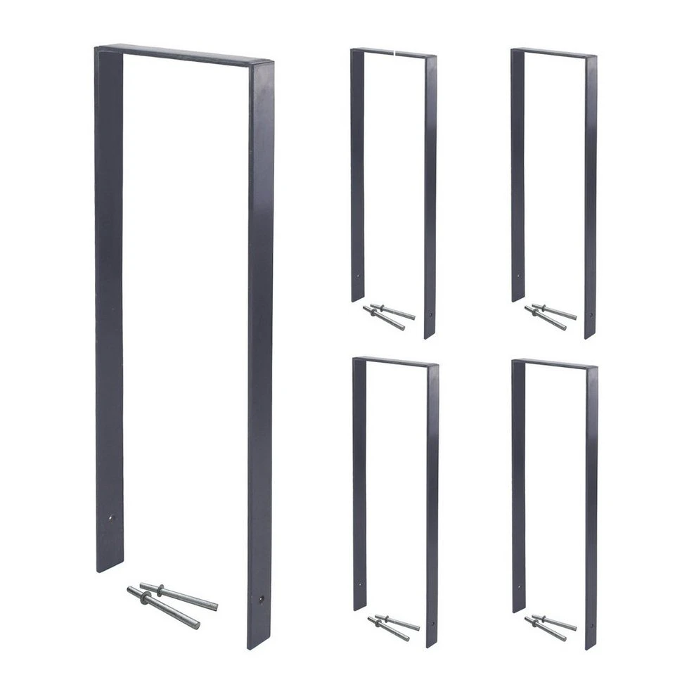 TRUTZHOLM Fahrradständer 5 Anlehnbügel zum Einbetonieren Anthrazit 190x390mm Flachstahl