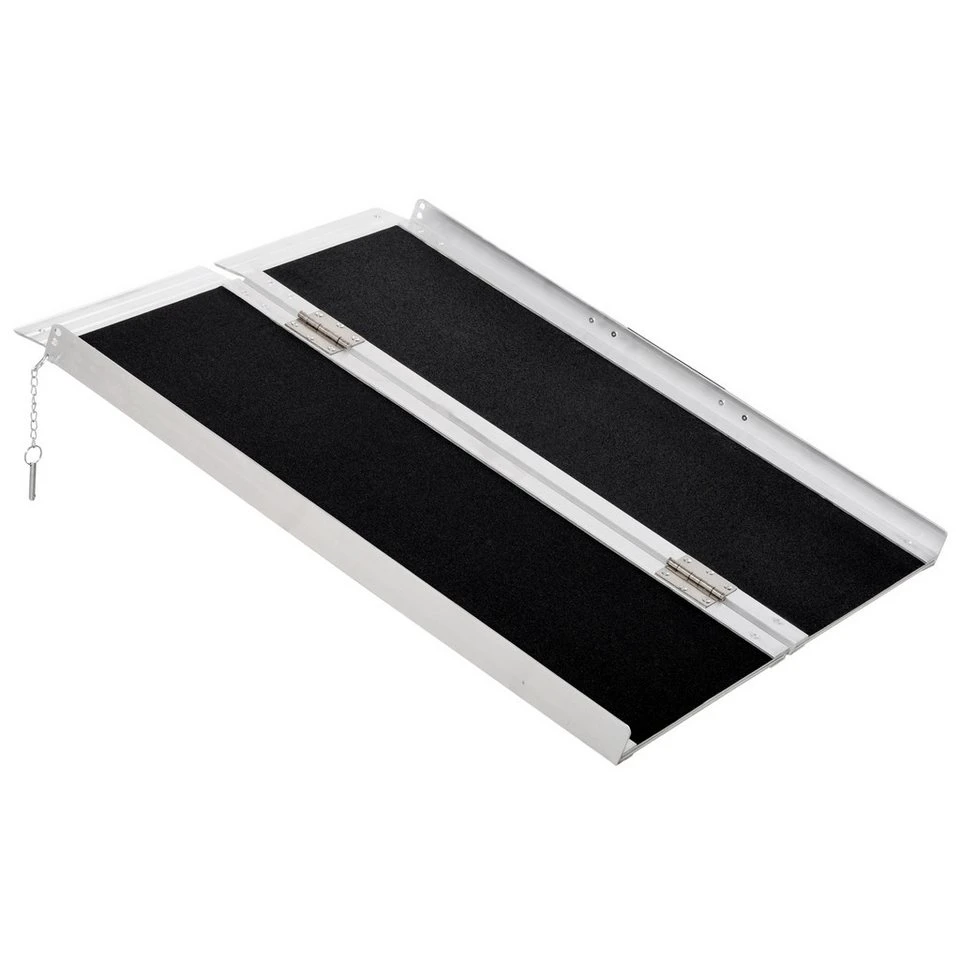 MC Star Auffahrrampe Rollstuhlrampe faltbar 270 kg Schwarz 93 x 73 x 5 cm