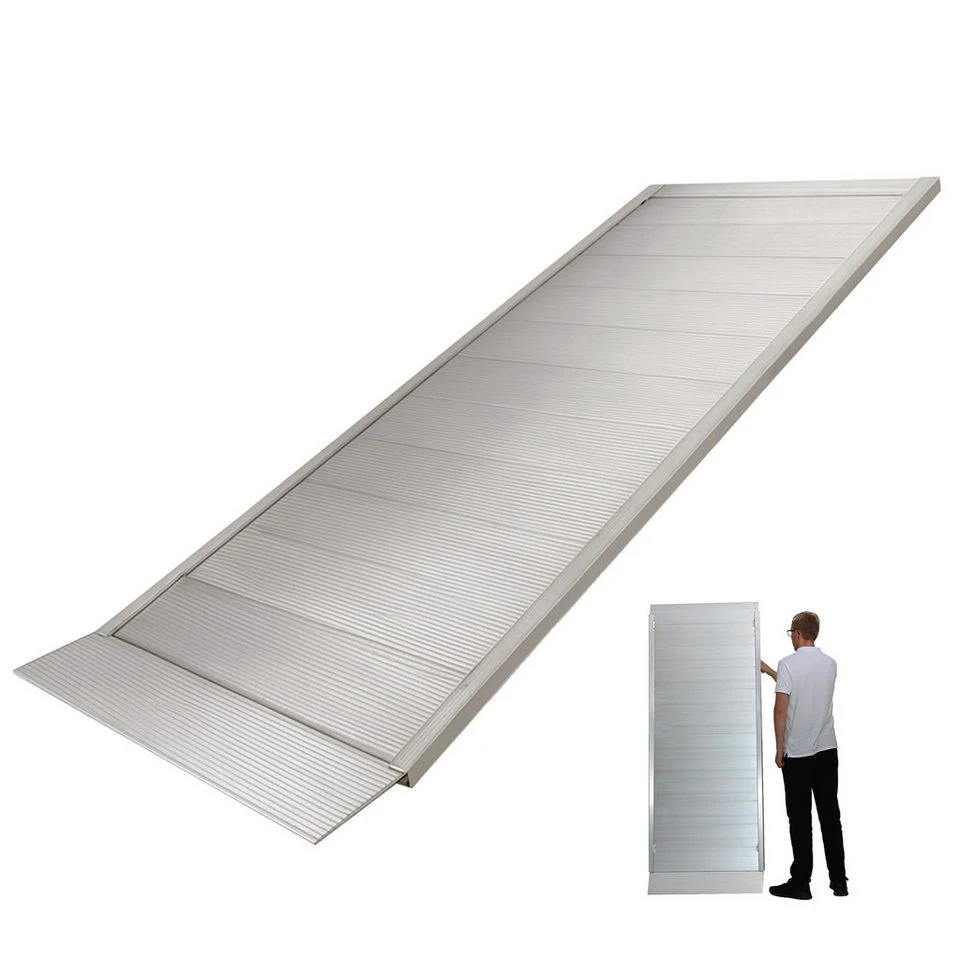 TRUTZHOLM Auffahrrampe Eventrampe 198 cm Aluminium 600 kg silber geriffelt