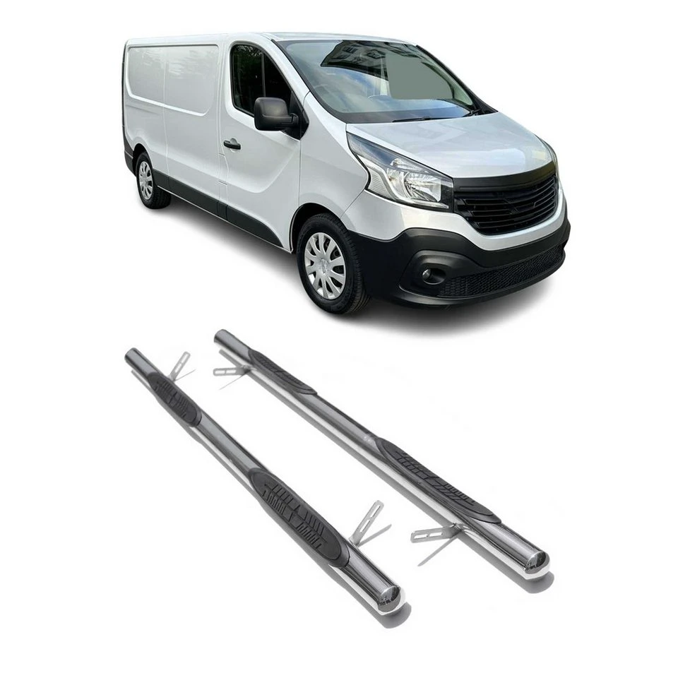 OMAC Trittbretter Renault Trafic 2014-2025 L2 Edelstahl 2-teilig