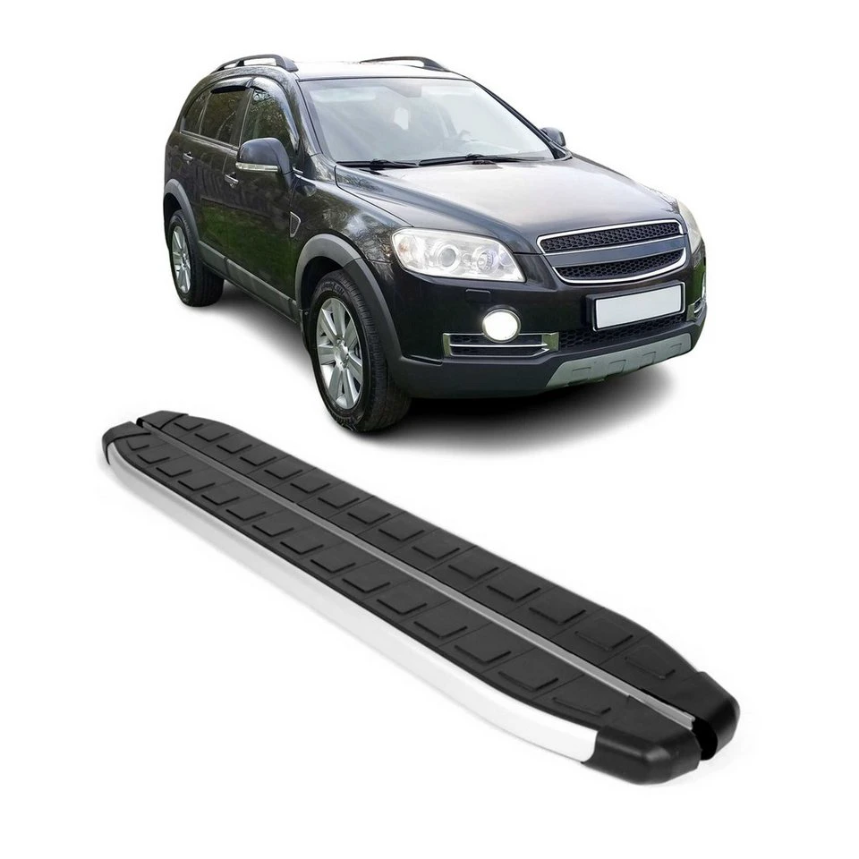OMAC Trittbretter Chevrolet Captiva 2006-2016 Aluminium 2-tlg. rutschfest