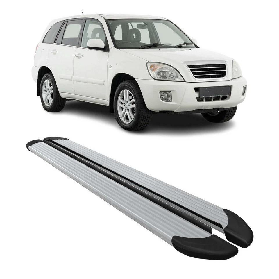 OMAC Trittbretter Aluminium für Chery Tiggo 2006-2013 2-tlg. rutschfest