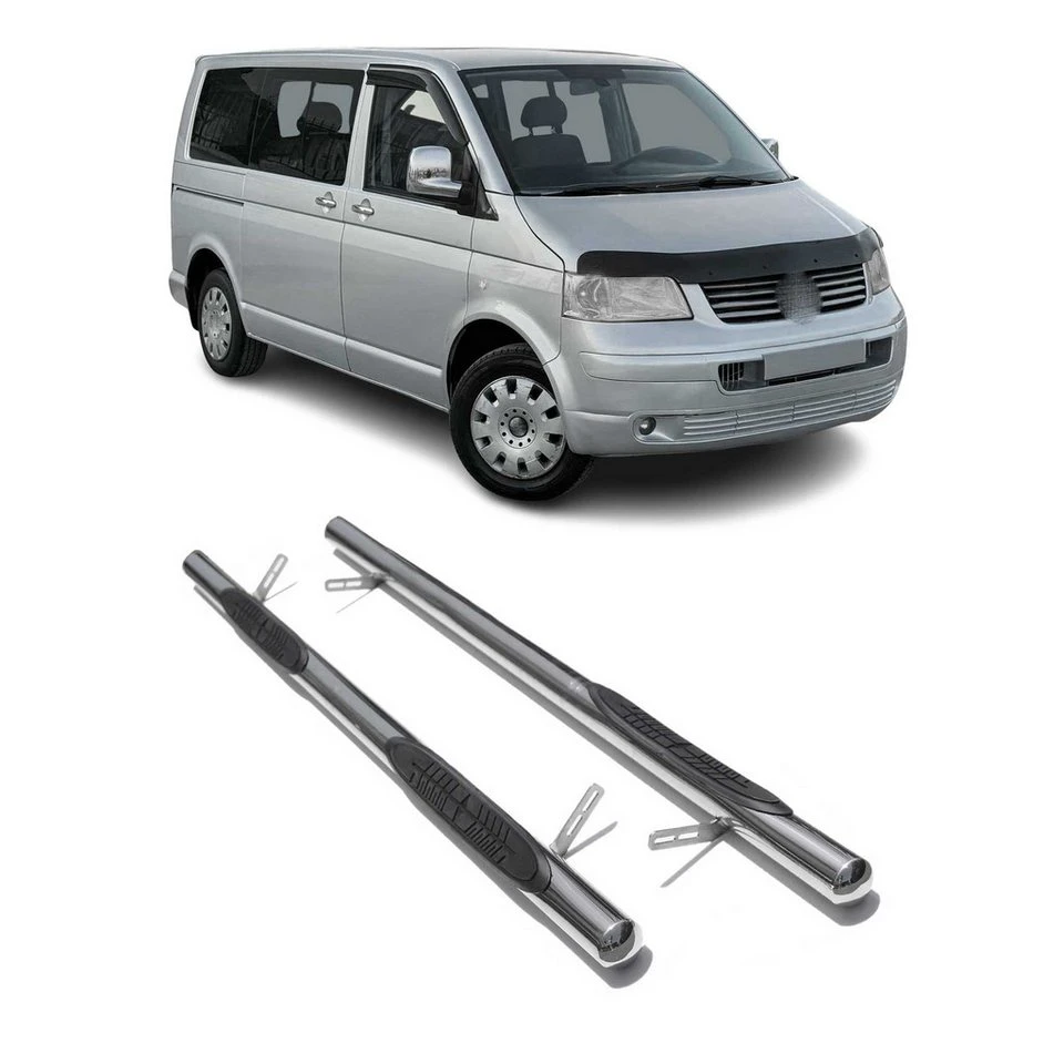 OMAC Trittbretter Stahl für VW T5 T6 Caravelle Multivan 2003-25 L1 2-tlg.