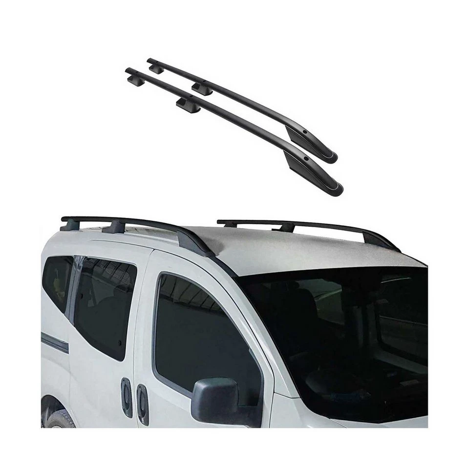 OMAC Dachträger Alu Dachreling Mitsubishi L200 DoubleCab 2015-2025 ABE Schwarz 2-St