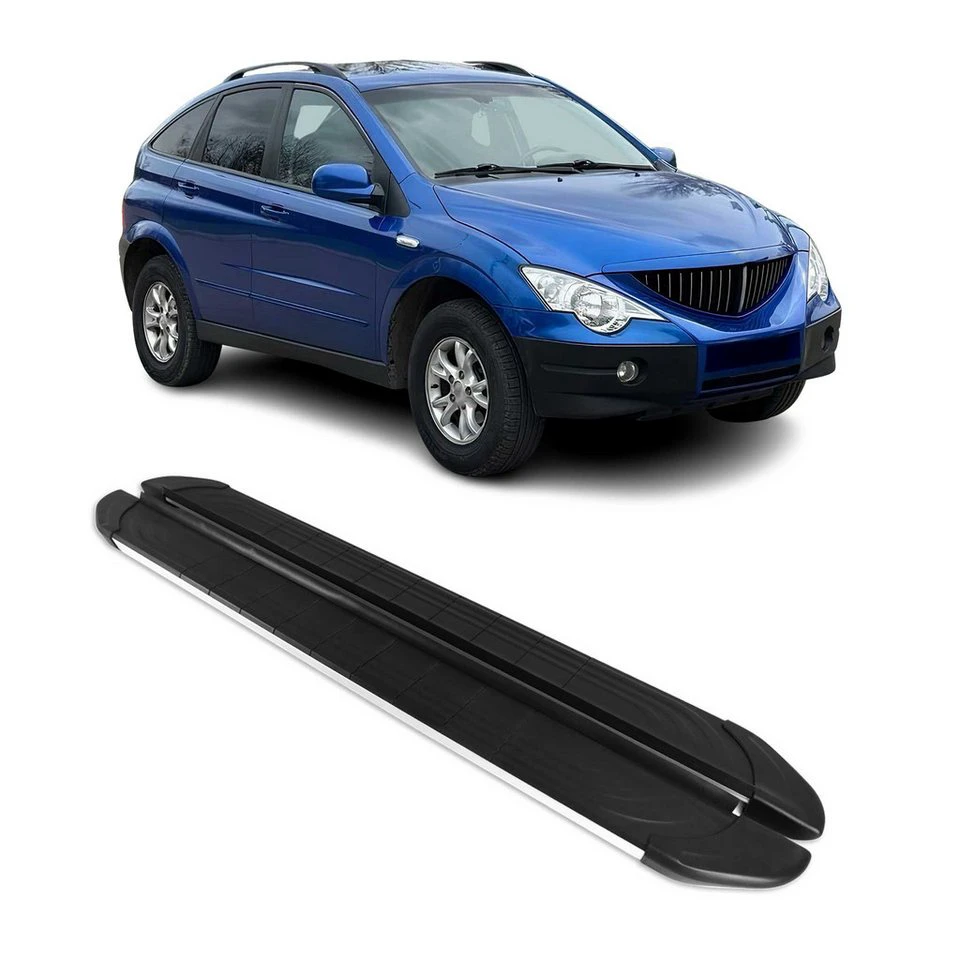 OMAC Aluminium Trittbretter Ssangyong Actyon Sport 2007-2018 2-tlg. rutschfest
