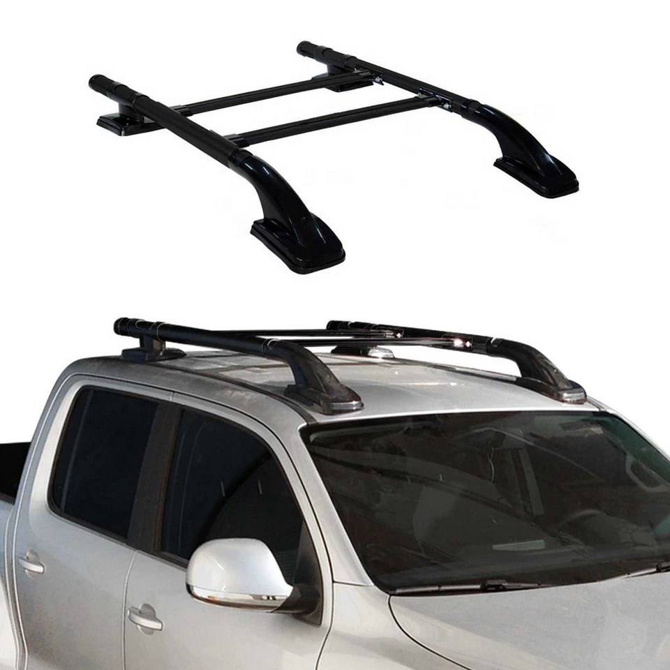 OMAC Dachträger Dachreling Ford Ranger Double Cab 2 2007-2012 Alu Schwarz 4x (4-St)