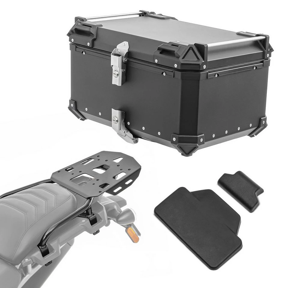 Bagtecs Topcase Set Alu Topcase Gepäckbrücke für Harley Davidson Pan America