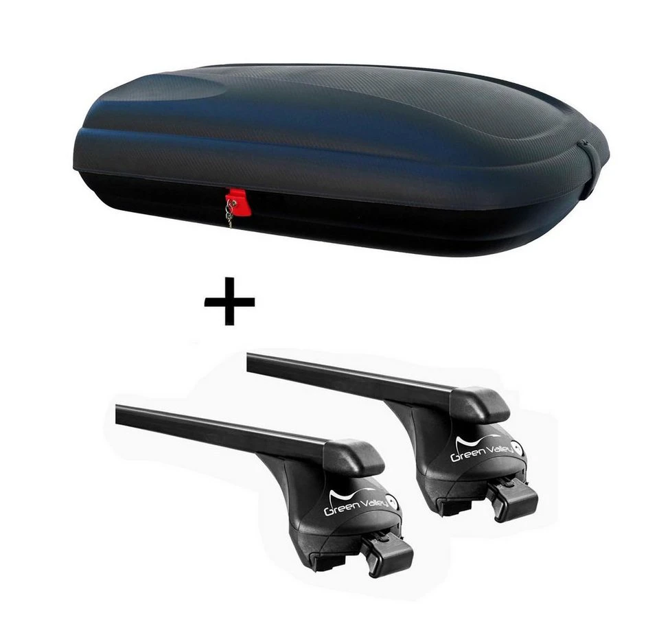 VDP Dachbox CA320 320 Liter Carbon-Optik mit Relingträger Quick Skoda Superb SW ab 2015