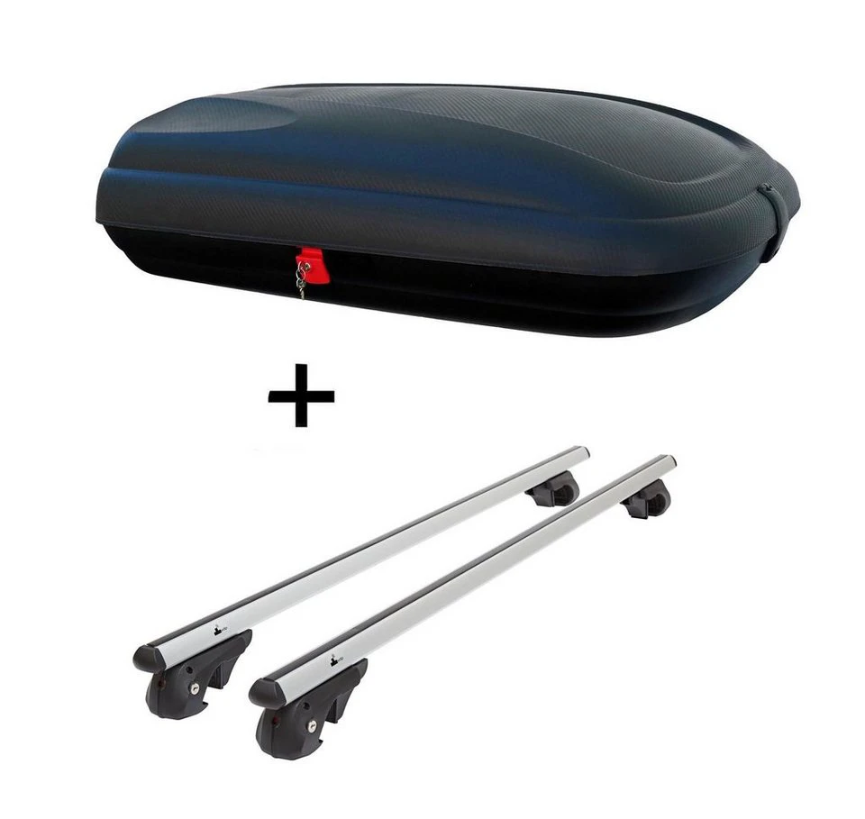 VDP Dachbox BA320 320 Liter Carbon-Optik mit Alu-Relingträger VDP004L Mercedes C-Klasse T-Modell S202