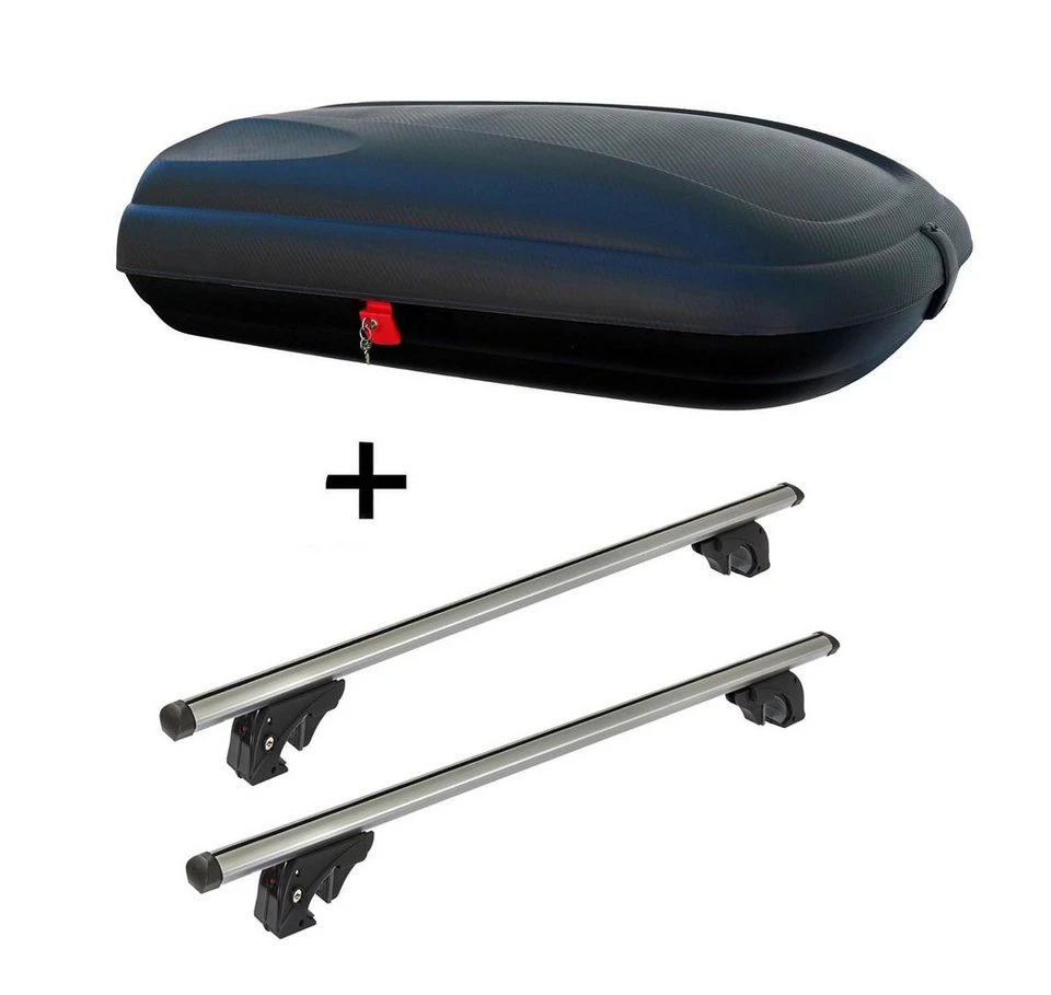 VDP Dachbox BA320L Carbon-Optik 320 Liter mit Dachträger für Ford Galaxy II 5 Türer 06-15